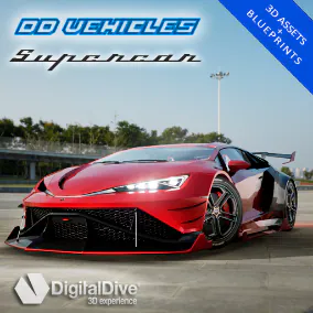 Drivable Cars: Supercar in Blueprints - UE Marketplace