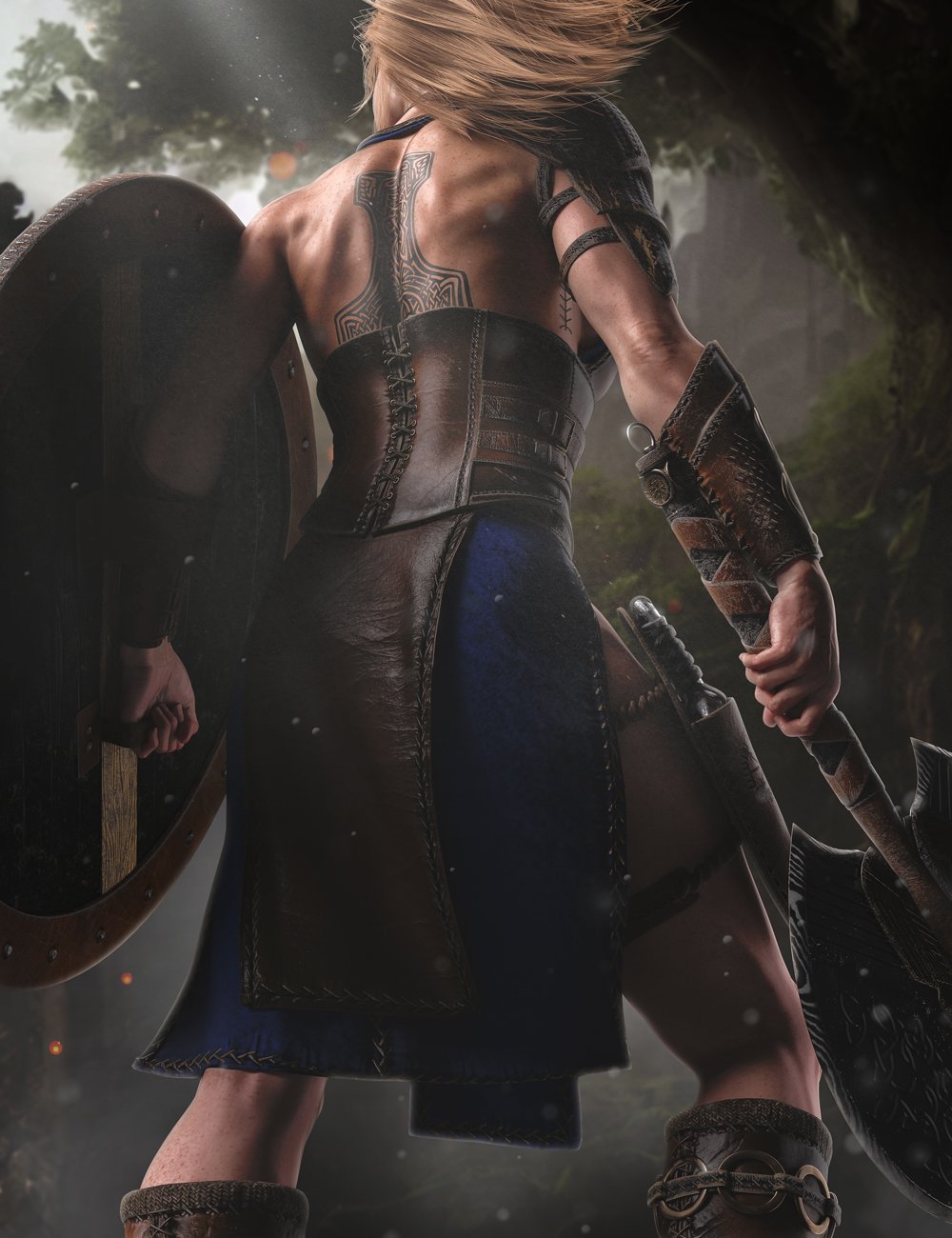 dForce Frida Viking Outfit for Genesis 8 Female